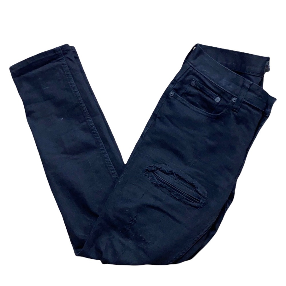 Black Skinny Distressed Jeans 28x30